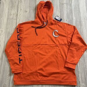 Champion Clemson Tigers C Logo Pullover Hoodie Men’s XXL Orange Pockets New